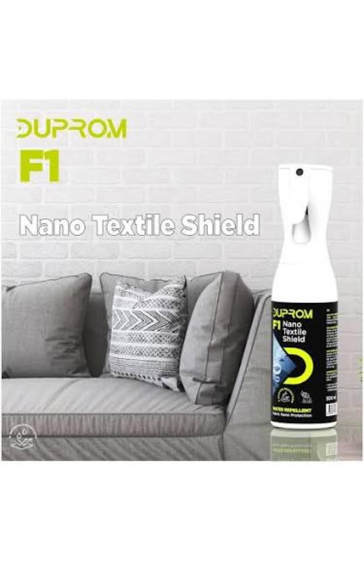 Duprom F1 Nano Textile Shield - Su İtici - Elbise, Ayakkabı, Ceket, Araç ve Tüm Tekstil Yüzeyler 500 ml