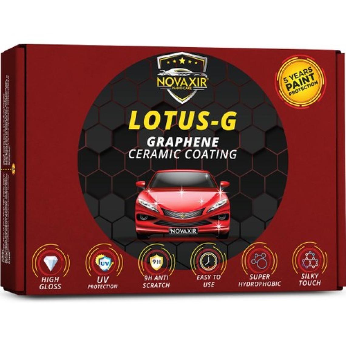 NOVAXIR LOTUS-G 9H NANO GRAFEN-SERAMİK KAPLAMA SETİ (50 Ml), IPA CLEANER, 5-YIL BOYA KORUMA+ULTRA PA