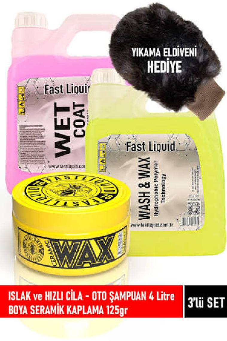 Fast Liquid Yıka Parlat Cilala  Seramik Wax,  Şampuan,  Hızlı Cila