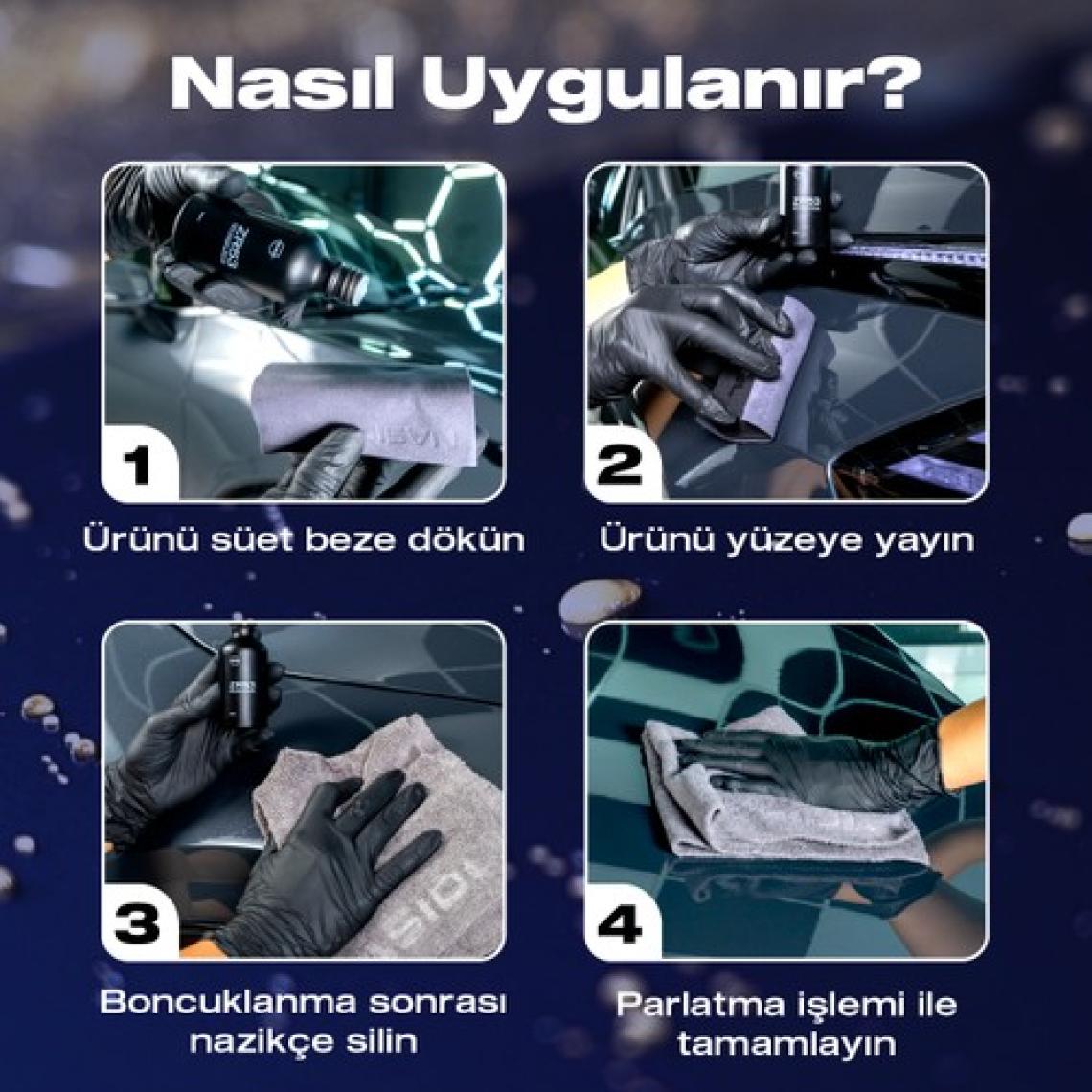 Nasiol ZR53 Araç Nano Seramik Kaplama ve Boya Koruma-10H-3 Yıl Dayanım-50ml-Su İtici-Çizik Önleyici