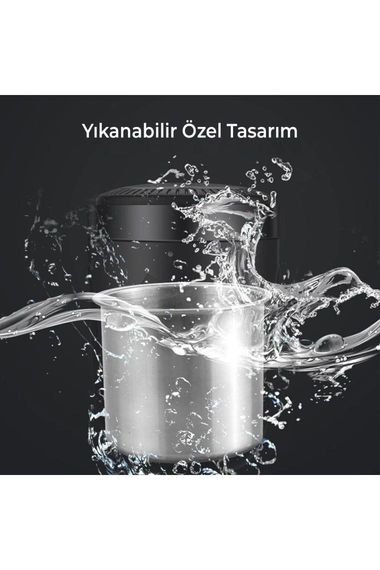 Araç İçi Mavi Işıklı Metal Küllük Krom Renk Kapaklı Yanmaz Koku Geçirmez