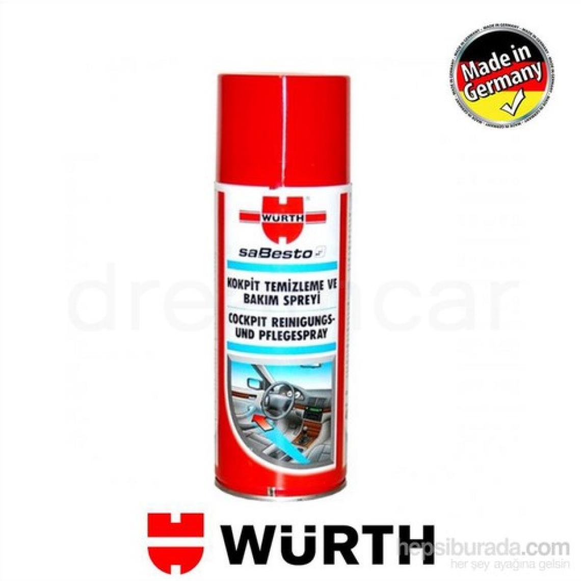 Würth Kokpit Temizleme Ve Bakım Spreyi 400 Ml. Made in Germany