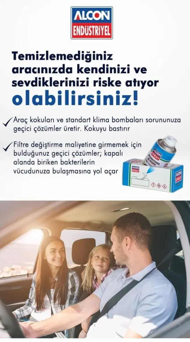 Alcon Oto Koku Ve Klima Temizleyici Sprey 150 Ml. 7725