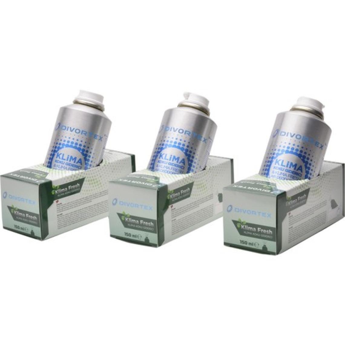 Divortex Klima Fresh - Klima Bombası - Yeşil Elma 3 x 150 ml