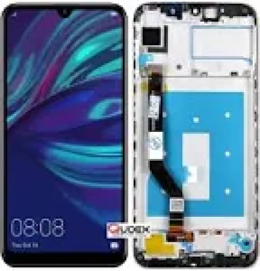 T Teknoloji Y7 2019 Uyumlu LCD Ekran Dokunmatik Siyah Çıtalı