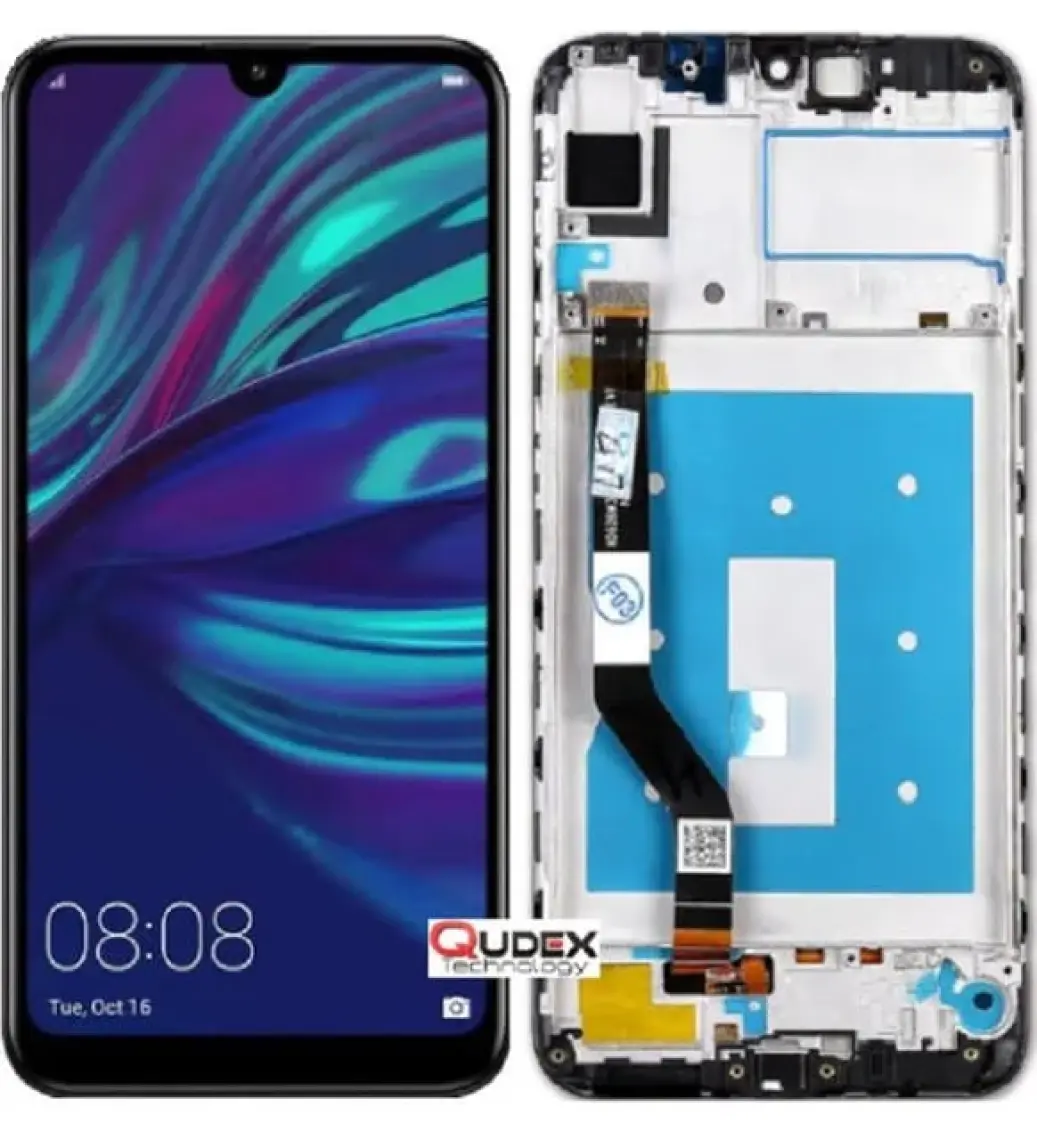 T Teknoloji Y7 2019 Uyumlu LCD Ekran Dokunmatik Siyah Çıtalı