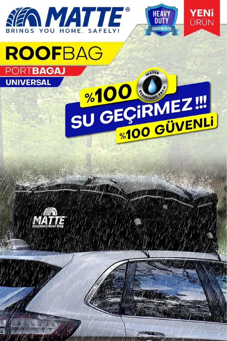 Matte Yeni Nesil Port Bagaj, Araç Üstü Tavan Çantası