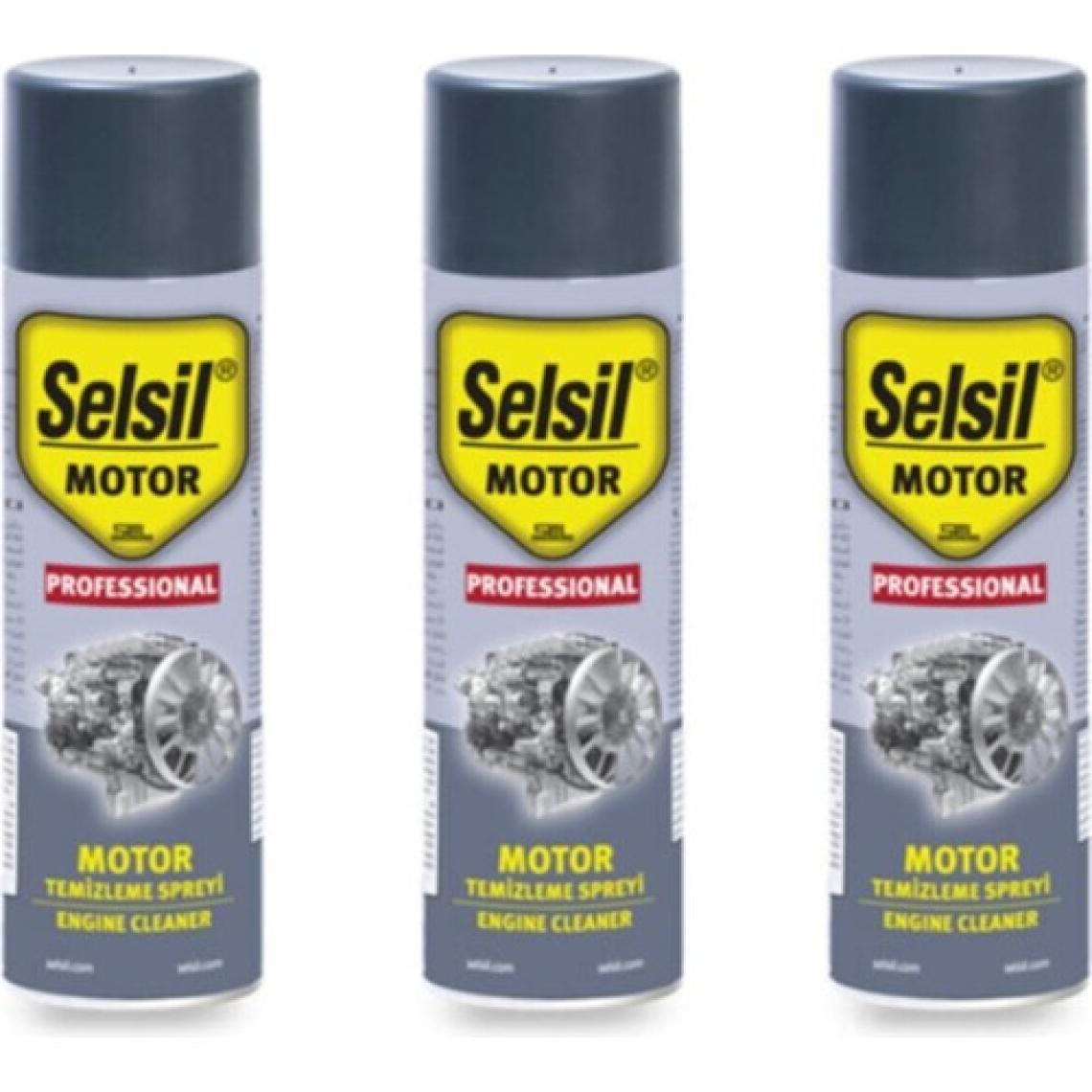 Selsil Susuz Motor Temizleme Spreyi 3 Adet x 500 Ml.