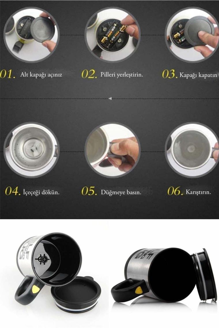 Self Stirring Mug Mikser Kupa Termos Bardak