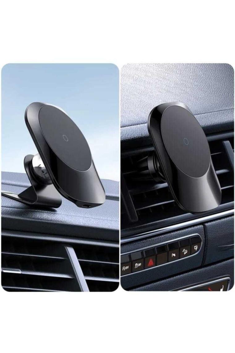 Ch-7071 Magnetic Wireless Şarjlı 15w Araçiçi Telefon Tutucu-siyah