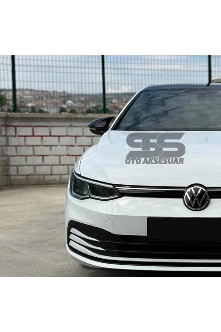 STS Oto Aksesuar Vw Golf 8 Batman Yarasa Ayna Kapağı Piano Black 2021 Model