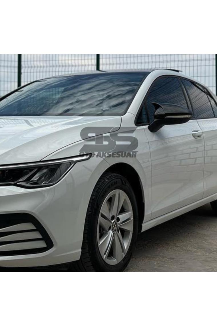 STS Oto Aksesuar Vw Golf 8 Batman Yarasa Ayna Kapağı Piano Black 2021 Model