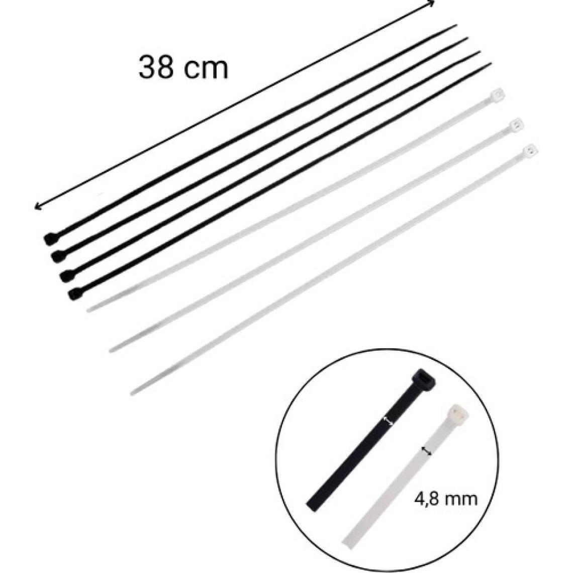 Zenith Kablo Bağı & Plastik Kelepçe & Cırt Kelepçe 4,8X380 mm Siyah 100 Adet