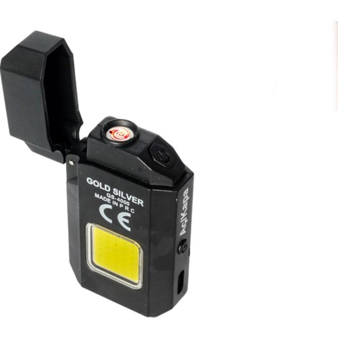 Gold Silver Cob LED Type-C Şarjlı Elektrikli Çakmak Cep Feneri GS-4000