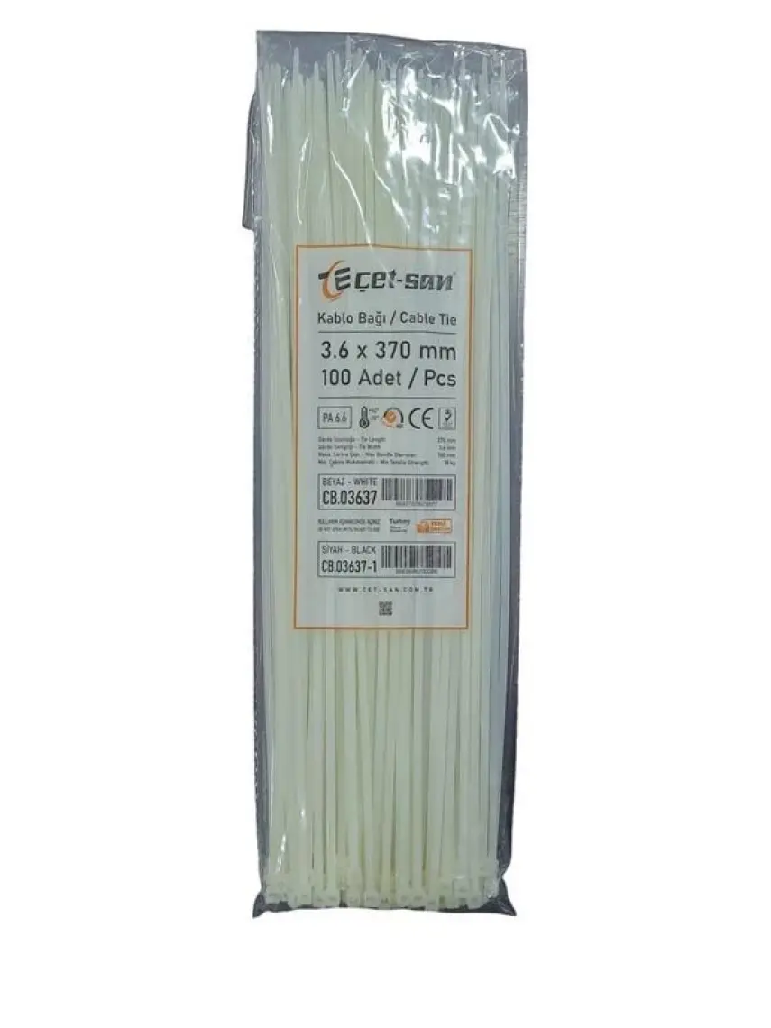 Çet-San Kablo Bağı Klips 3,6 x 370 mm