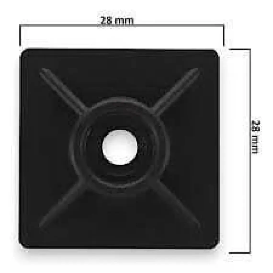Gwest HW-4AB 28 x 28 mm Siyah Yapışkan Kroşe