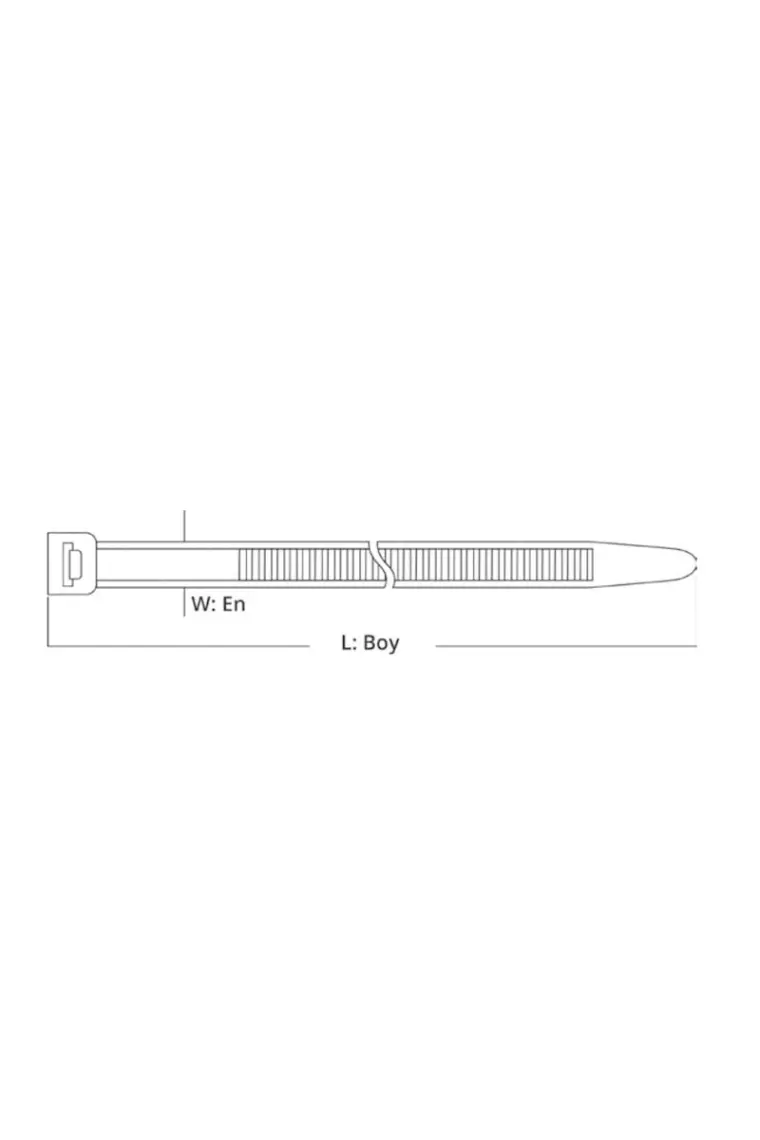 Gwest Gt 100M 100 x 2,5 mm Beyaz Kablo Bağı