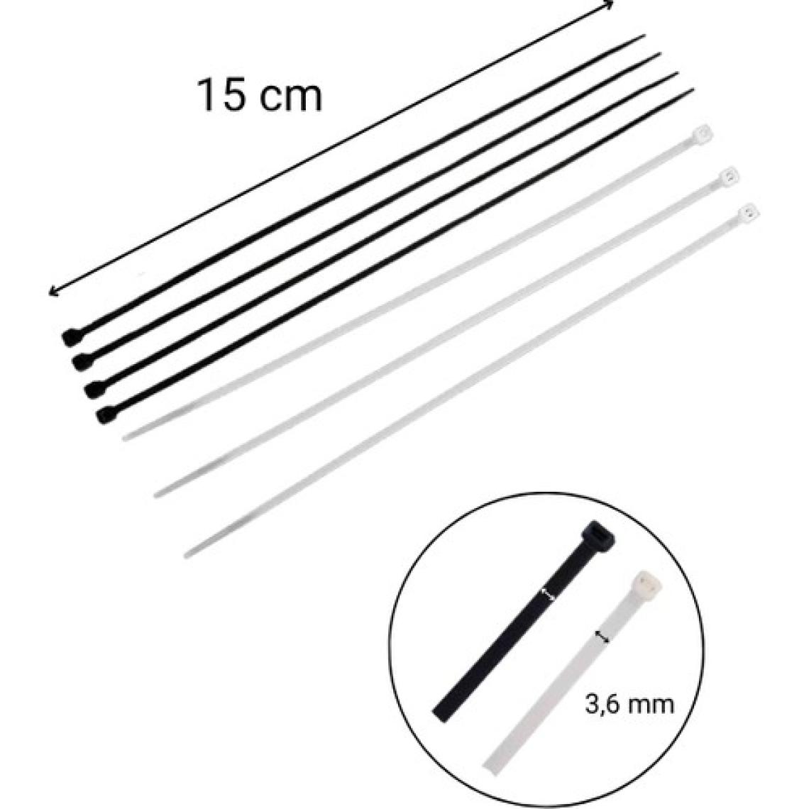 Zenith 3,6X150 Beyaz Kablo Bağı & Plastik Kelepçe & Cırt Kelepçe 100 Adet (Paket)