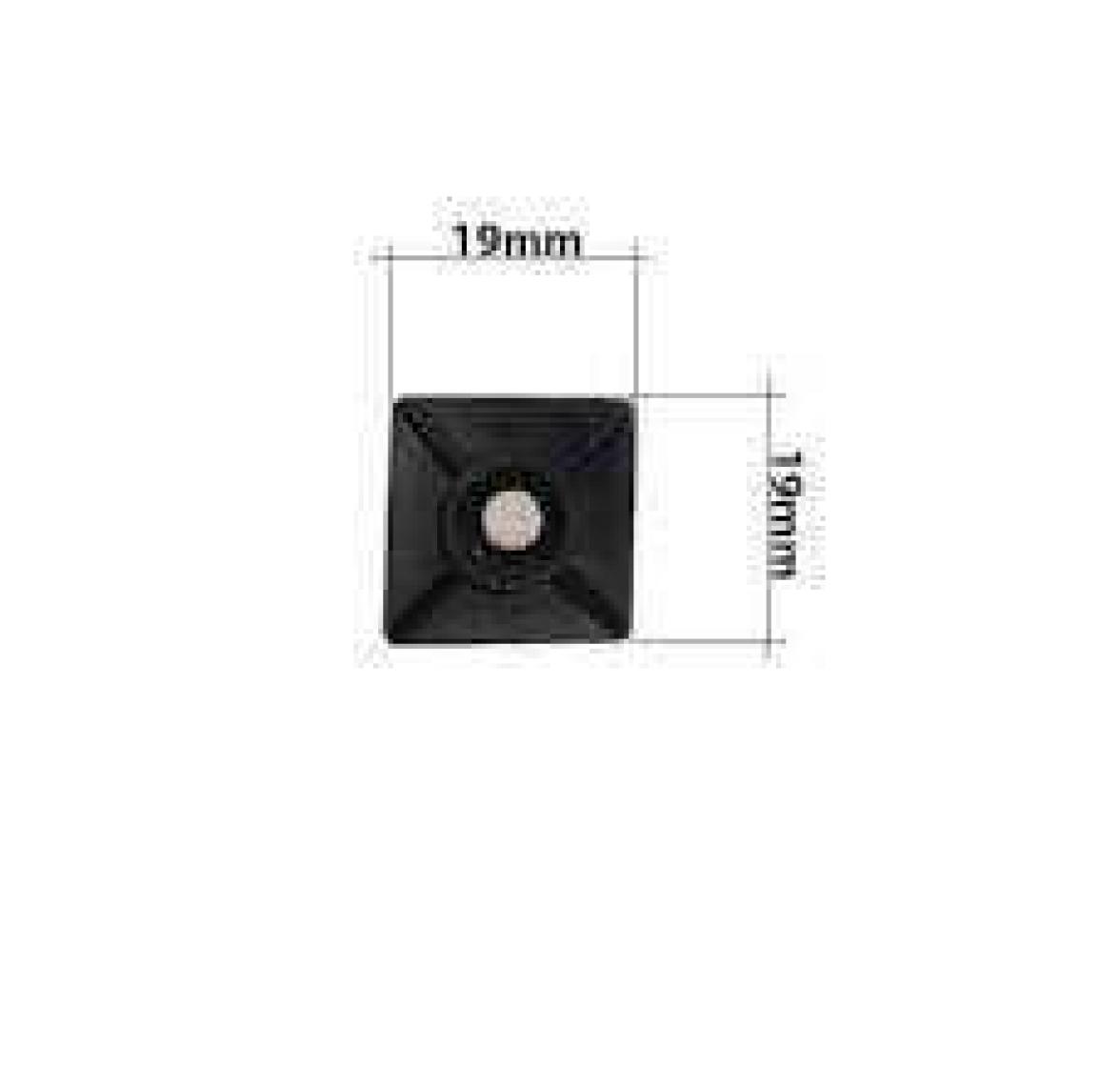 Gwest HW-3AB 19 x 19 mm Siyah Yapışkan Kroşe