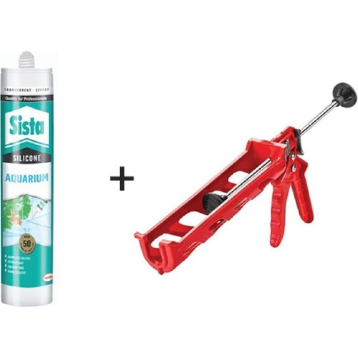 Sista Akvaryum Şeffaf Silikon + Silikon Tabancası