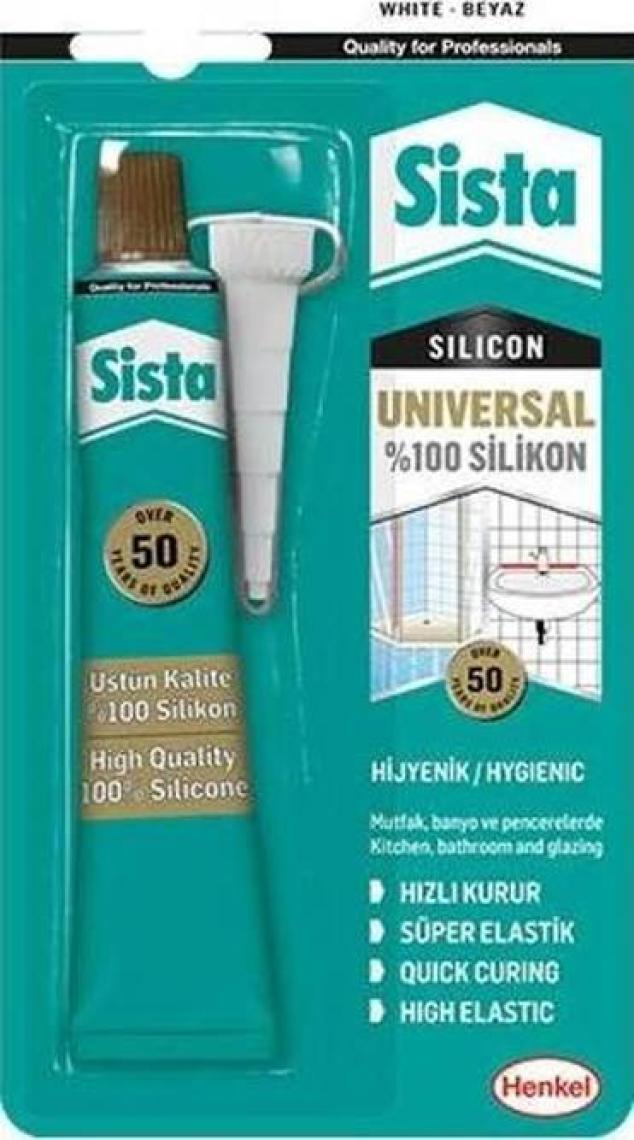 Sista Üniversal Silikon Tüp 50 Gr. Beyaz