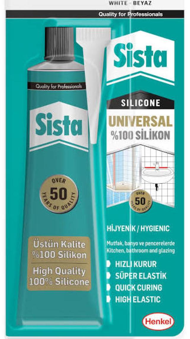 Sista Üniversal Silikon Tüp 50 Gr. Beyaz