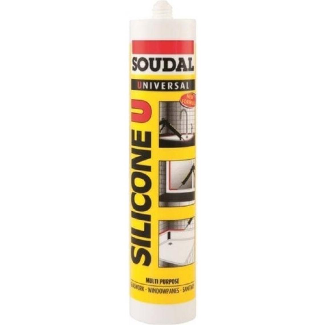 Soudal Şeffaf Silikon - Suya ve UV Işınlarına Dayanıklı, Kalıcı Elastikiyet, 280 Gr, Sıva ve Dolgu Malzemesi