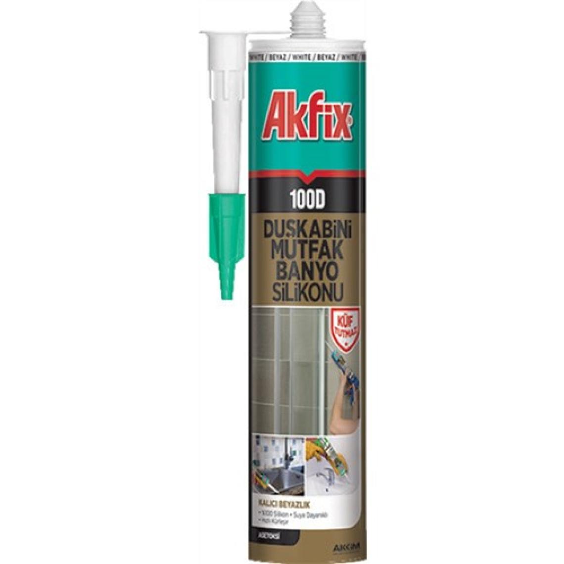 Akfix 100D Duşakabin Duşkabini Silikonu 280 ml Şeffaf