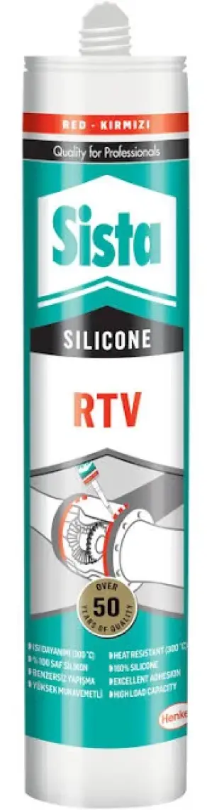 Sista 177853 Rtv Kırmızı Silikon (Isıya Dayanıklı) 310 ml Kartuş