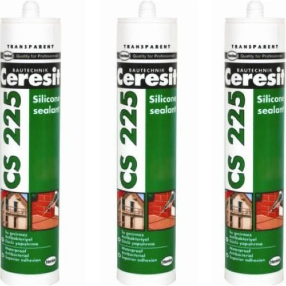 Ceresit Cs 225 Şeffaf Silikon 280 ml 3 Adet