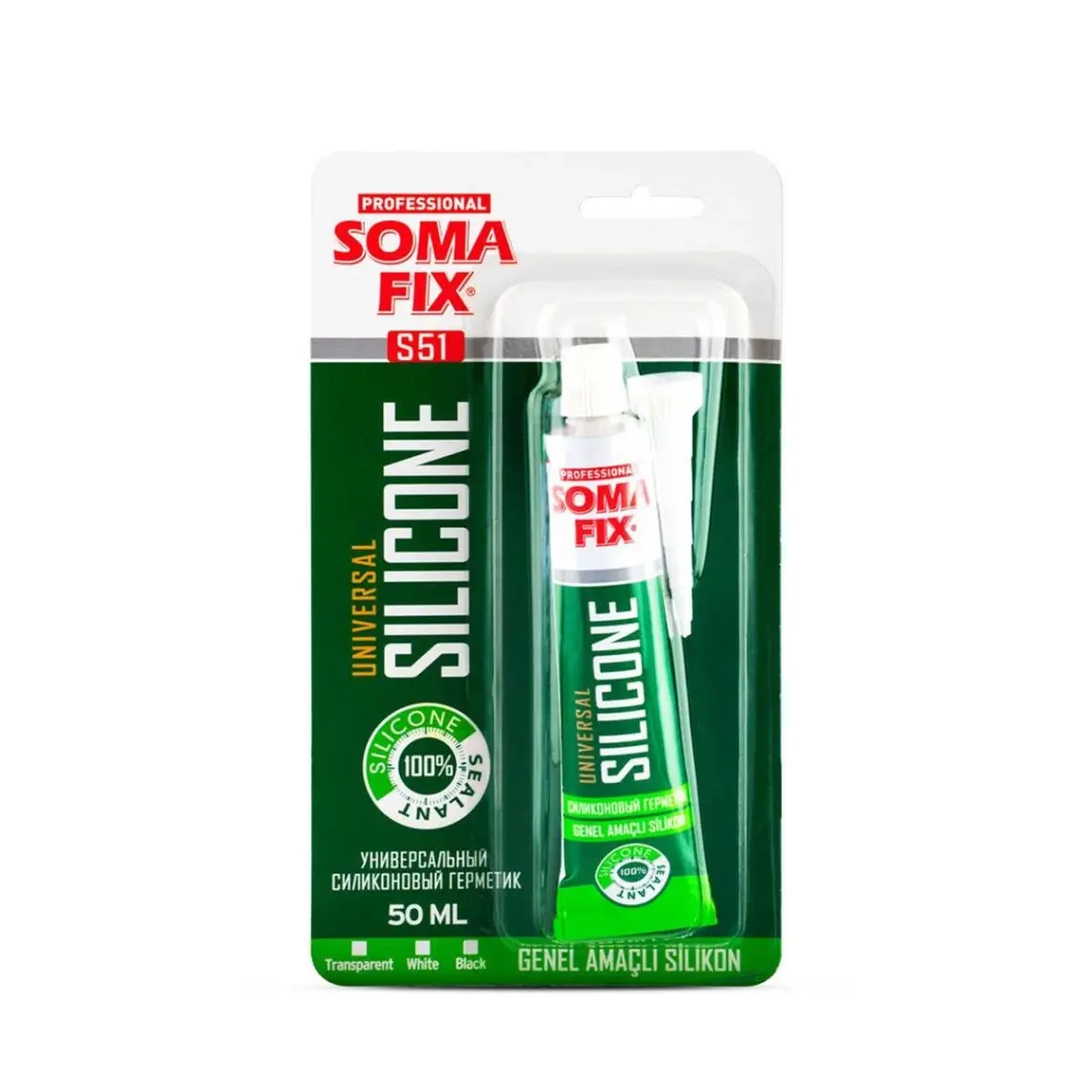 Somafix Şeffaf Tüp Silikon 50 ml