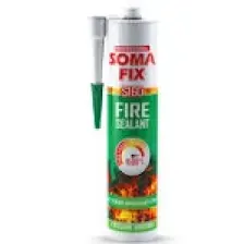 Somafix 310 ml Siyah Yangına Dayanıklı Yüksek Isı Şömine Mastiği 1500'C Akustik Mastik
