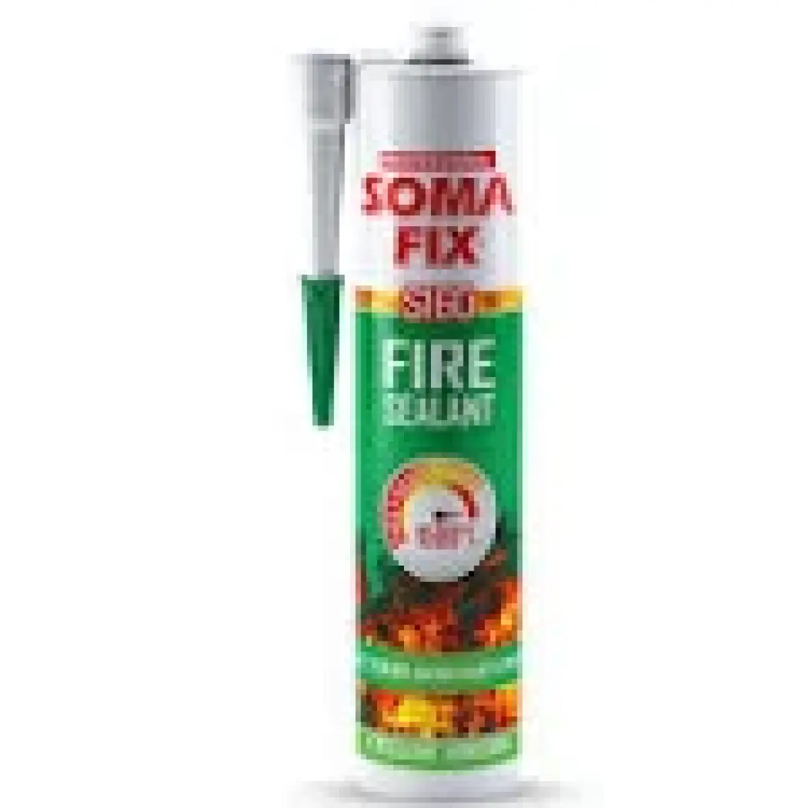 Somafix 310 ml Siyah Yangına Dayanıklı Yüksek Isı Şömine Mastiği 1500'C Akustik Mastik
