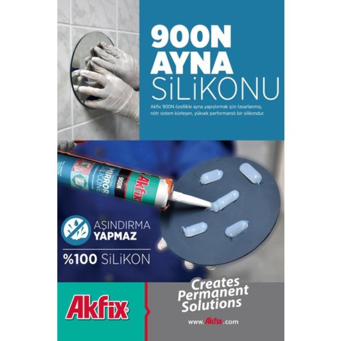 Akfix 900N Nötr Ayna Silikonu 280ml