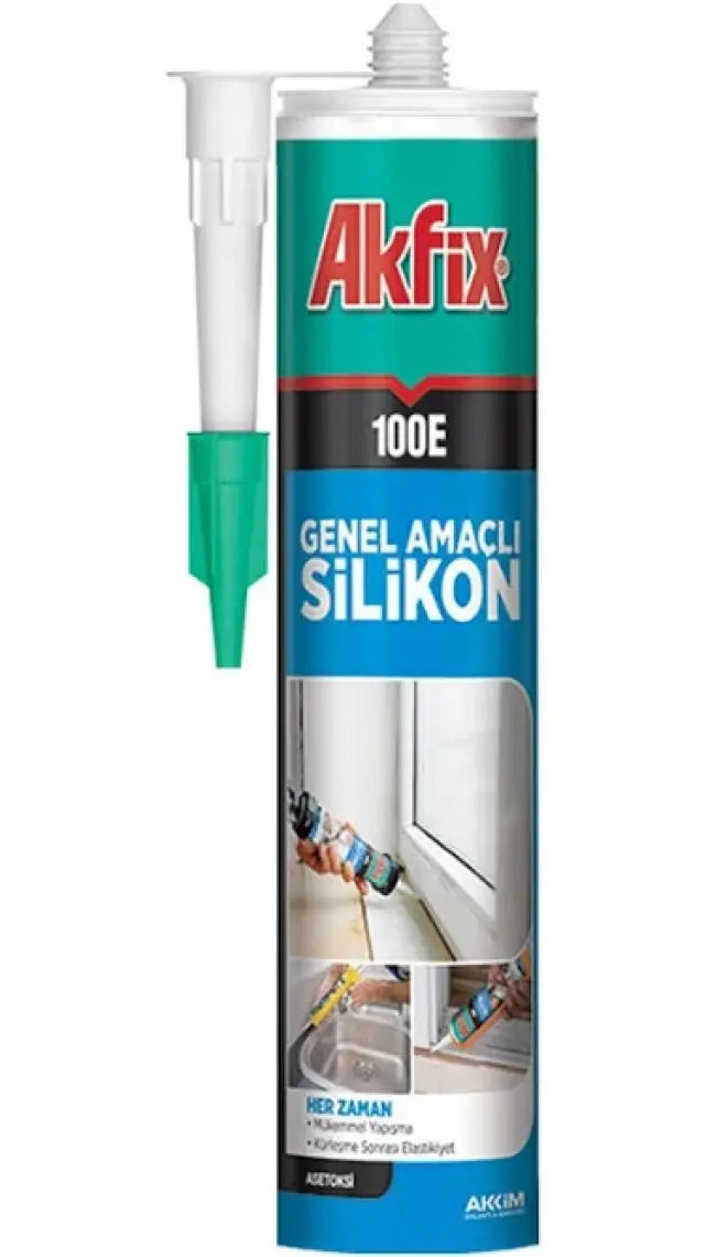 Akfix 100E Genel Amaçlı Silikon 280 gr Siyah Tekli