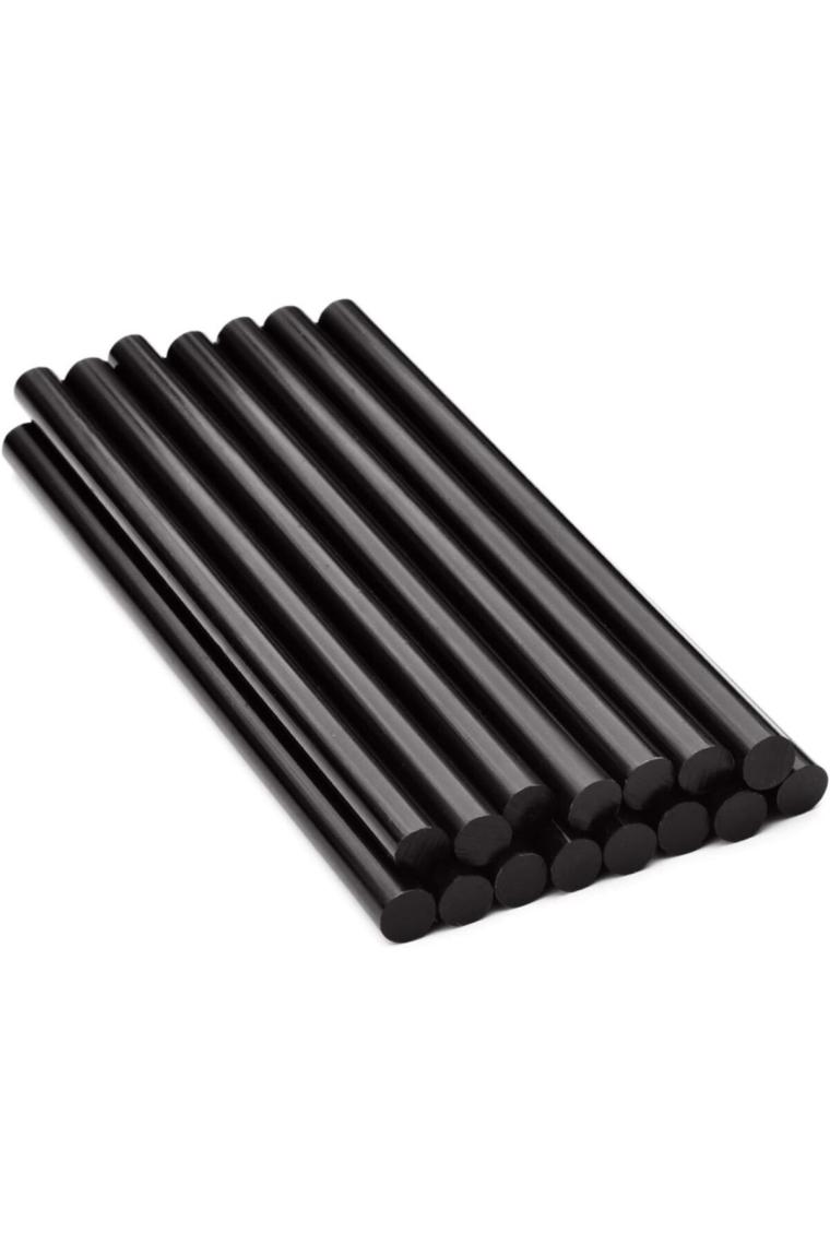 Wellhise Siyah Çubuk Silikon 11mm Kalın Sıcak Mum Silikon 22cm 1 Kg. 48 Adet