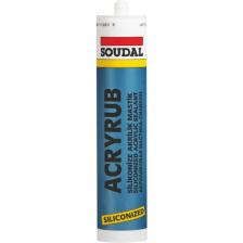 Soudal Acryrub Silikonize Mastik Kartuş 500Gr - Beyaz