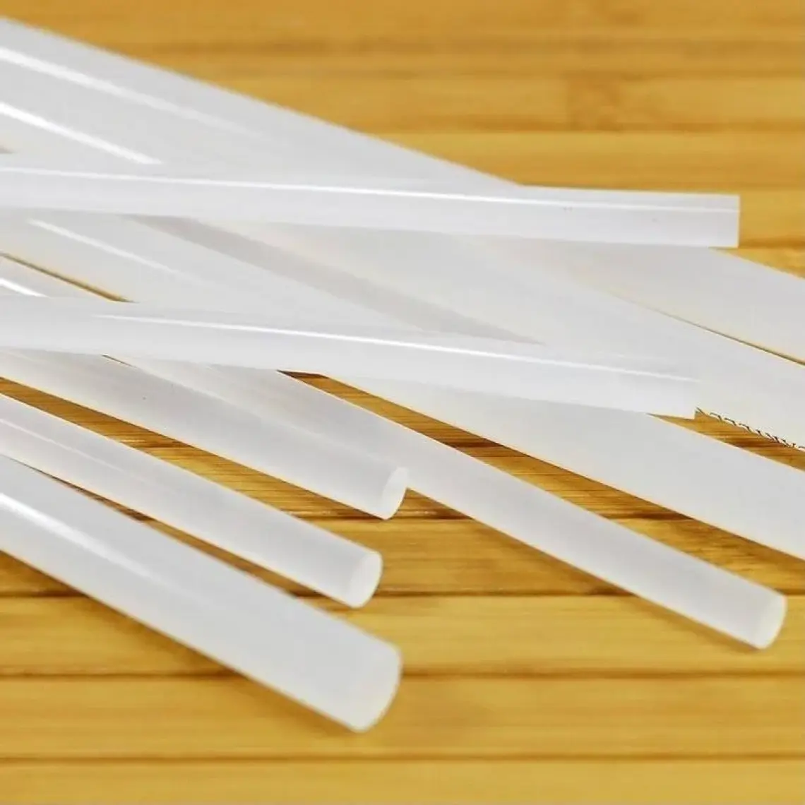 Solid Sıcak Mum Silikon Ince Çubuk Silikon Şeffaf 7,4 mm x 30 cm