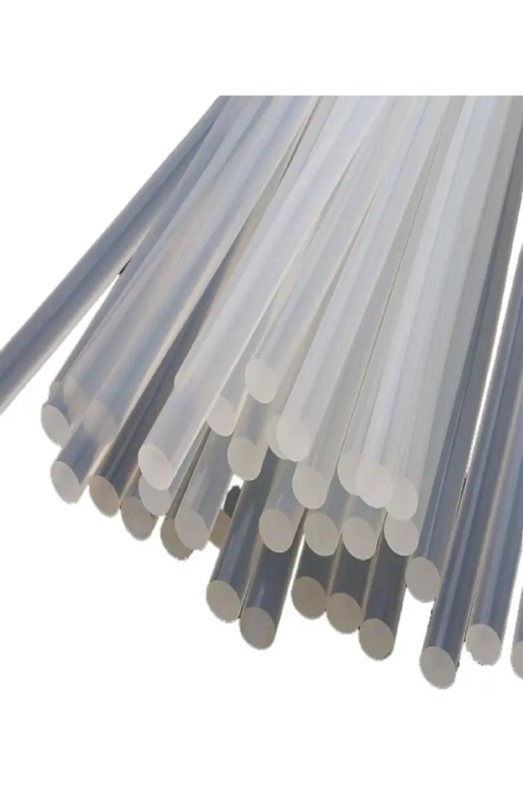 Solid Sıcak Mum Silikon Ince Çubuk Silikon Şeffaf 7,4 mm x 30 cm