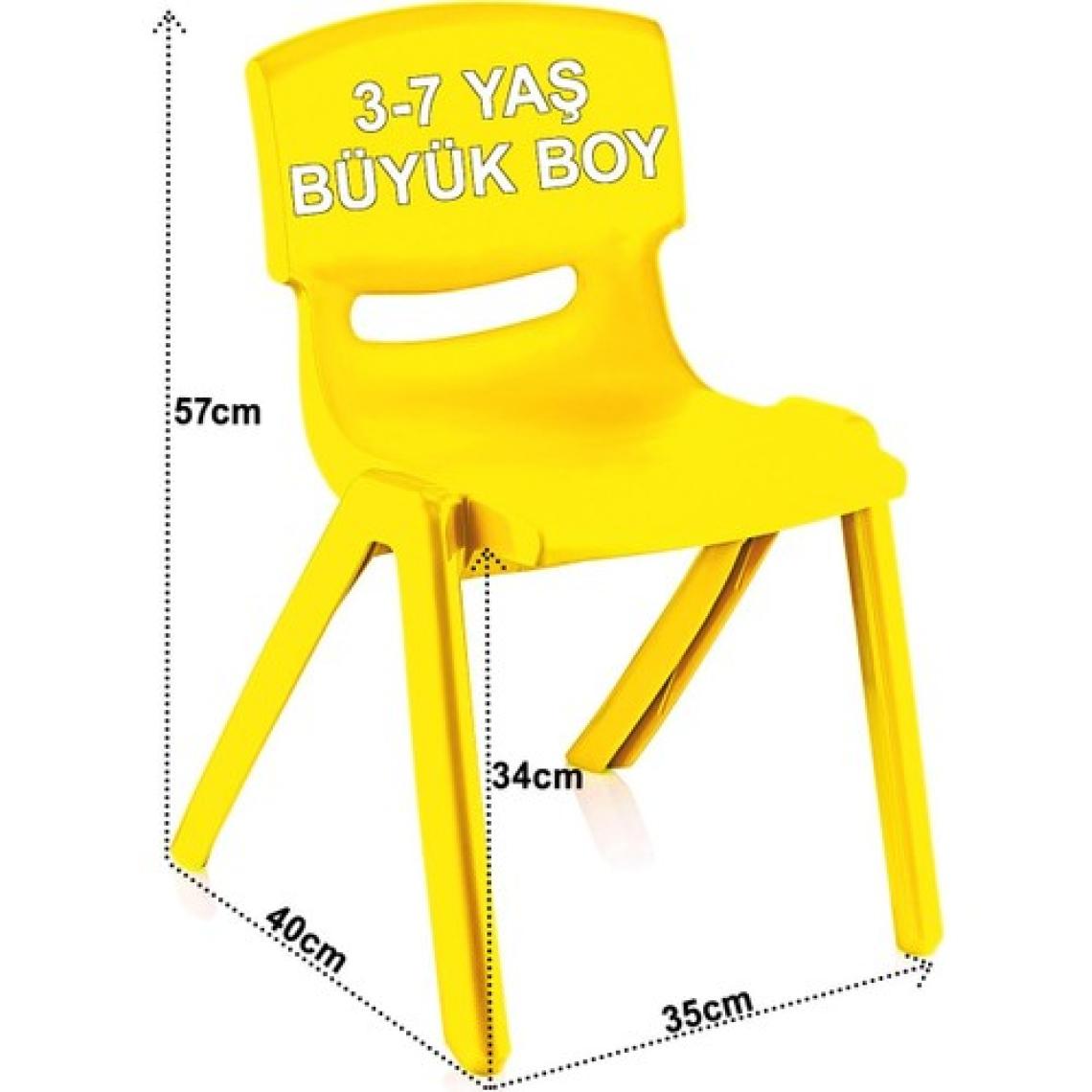 Fiore 2'li Set Büyük Şirin Çocuk Sandalyesi Sarı