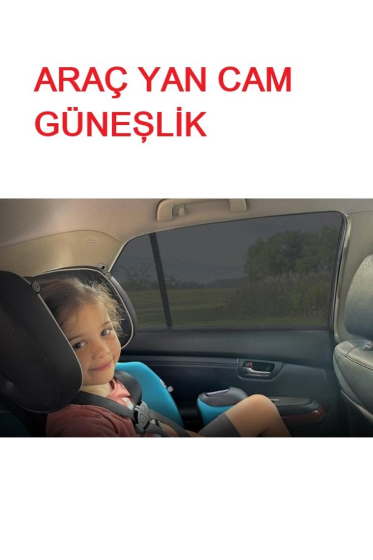 Ankaflex 2ADET Yan Cam Güneşlik Anne Bebek Emzirme Araba Kapı Camı Perdesi Çocuk Koruyucu Sineklik Örtüsü