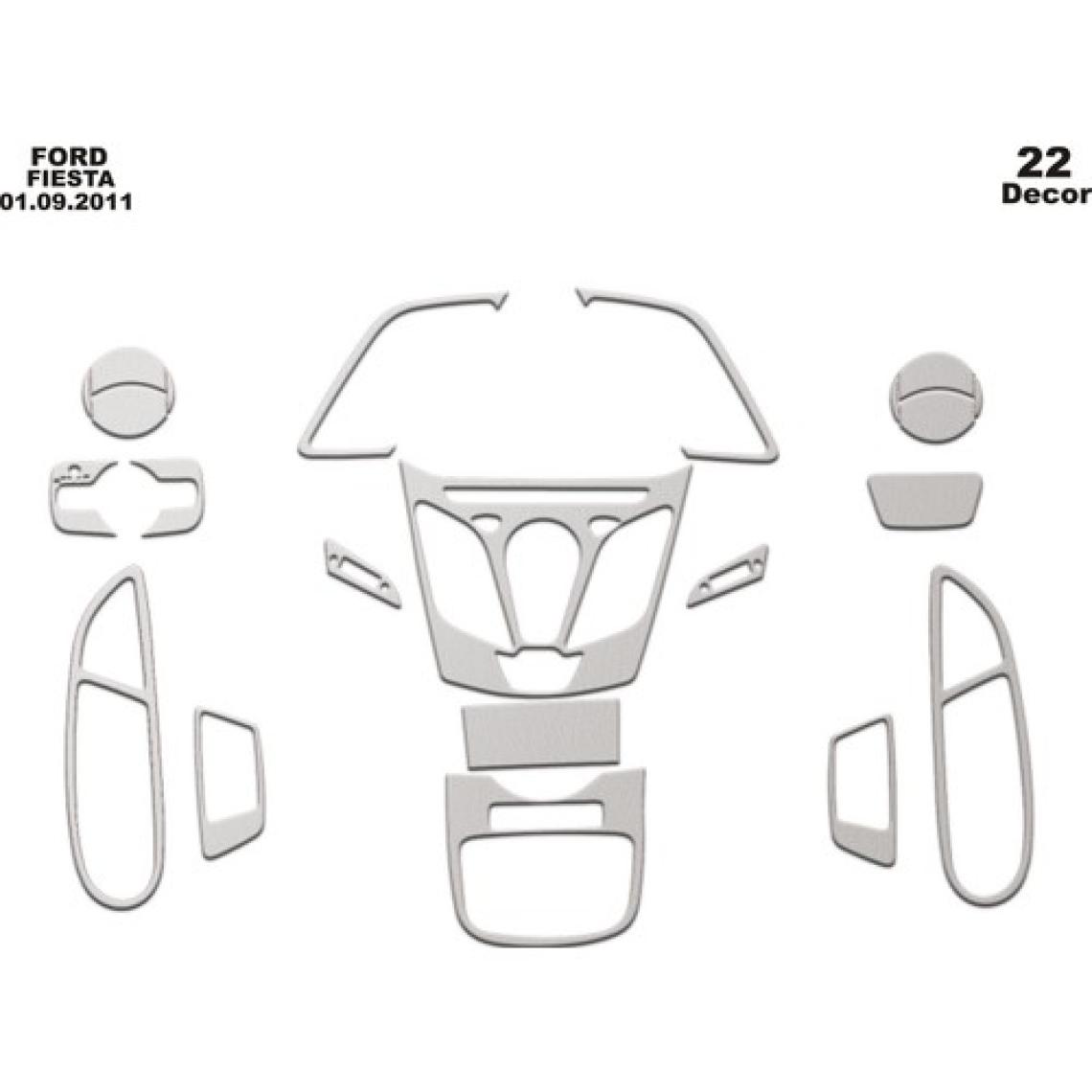 meriç cockpit design Meriç® Ford Fiesta Ön Torpido Kaplama Maun 22 Parça 2010-2016