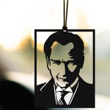 Metal Atatürk Portre Dikiz Aynası Süsü