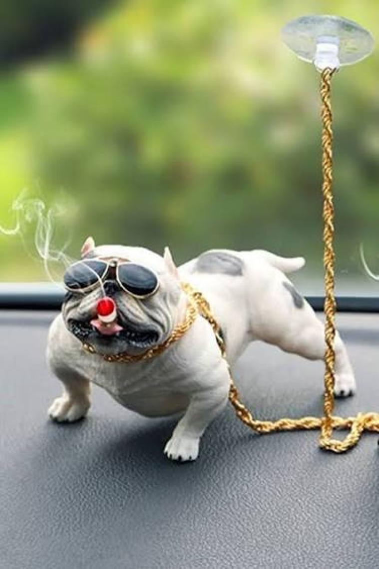 Point Marketing Araba Içi Torpido Üstü Simülasyon Pitbull Köpek Dekorasyon