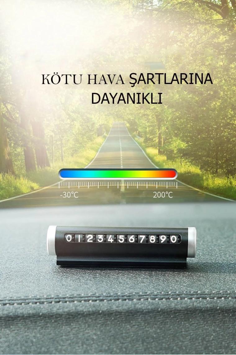 Kdot Alüminyum Kasa Çevirmeli Binek Araç Geçici Park Numaratörü