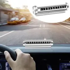 ® Alüminyum Kasa Gri Renk Çevirmeli Araç Içi Telefon Numaratörü Park Oto Numaratörü