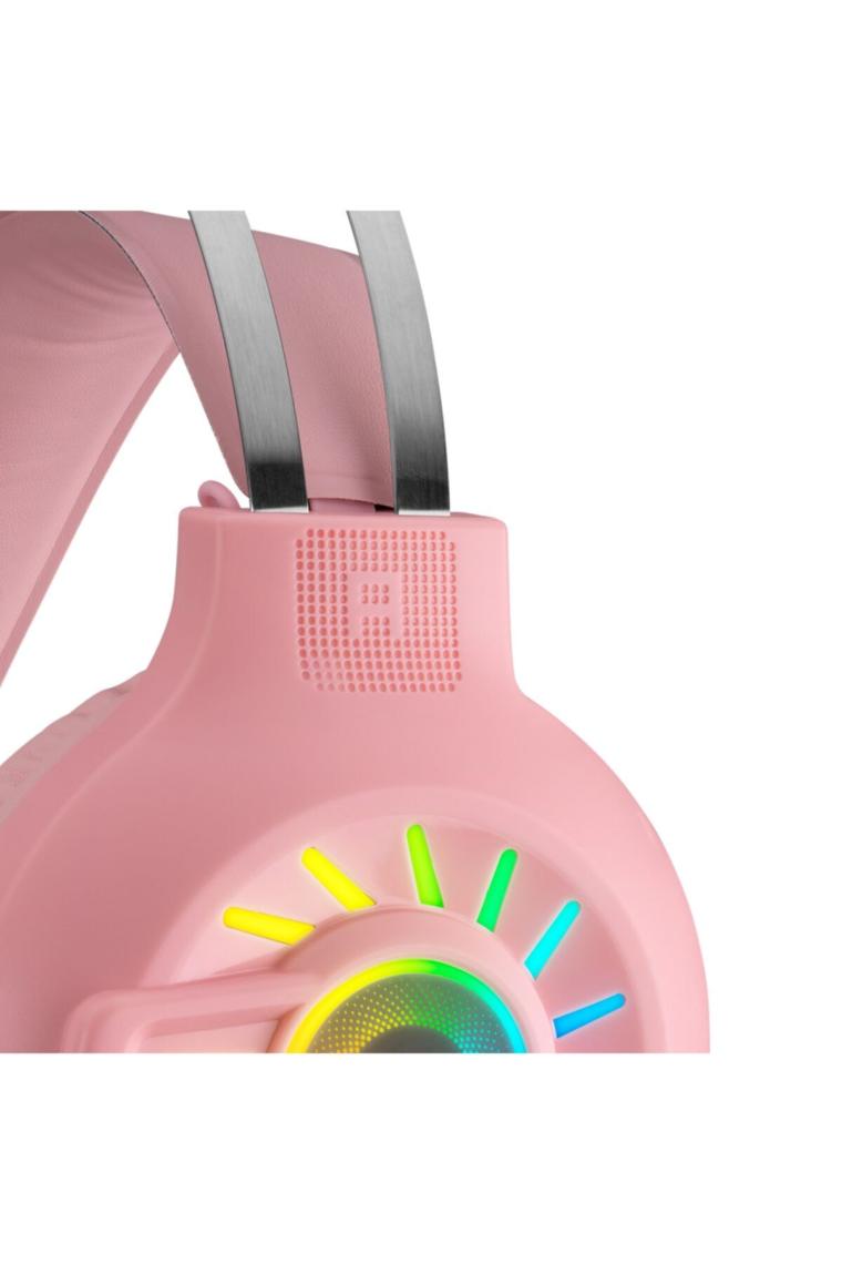 Rampage RM-K44 Zengibar 7.1 RGB Mikrofonlu Kablolu Pembe Kulak Üstü Oyuncu Kulaklığı