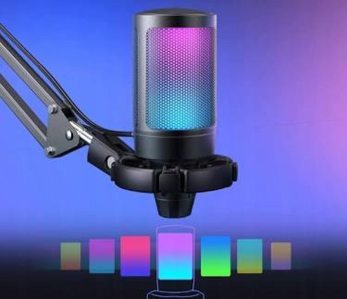 Fifine Ampligame A6T Twitch, Youtuber, Gamer, Tiktok, Yayıncı USB Mikrofon Seti Mavi