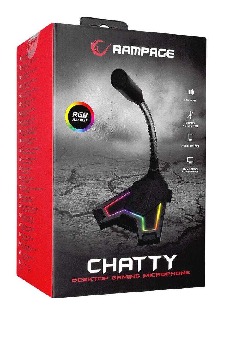 Sn-rmx2 Chatty Siyah Usb Rgb Ledli Gaming Oyuncu Masaüstü Mikrofon