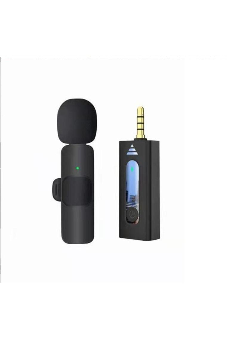 K35 Kablosuz Yaka Mikrofonu Aux Girişli Mini Taşınabilir Mikrofon